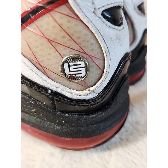 Nike Shoes MENS 10 Air Max Lebron VII Chicago Bred 375664-102 MVP White Red Blck main image 11